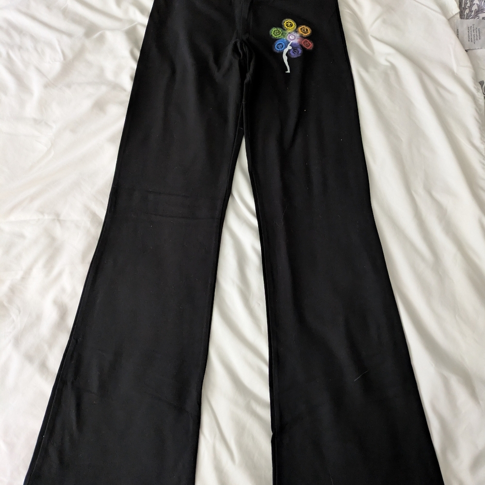 NWT Bella Brand Yoga Pants.  Chakra Girl Logo, Custom Designed.